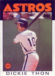 1986 Topps Baseball Cards      166     Dickie Thon